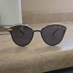 Black and Gold Sunglasses with Mercedes Benz